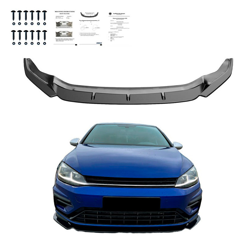 Oneway Frontspoiler passend für Volkswagen Golf VII (7.5) HB/Variant R 2017-2020 - Version 3 - Schwarz glänzend