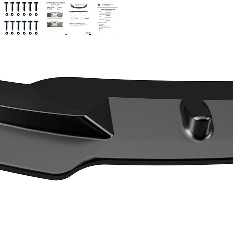 Oneway Frontspoiler passend für Mercedes Sprinter W907 2018- - Version 2 - Schwarz glänzend