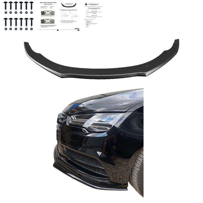 Oneway Frontspoiler passend für Audi A7 S-Line/S7 C7 Facelift 2014-2017 - Schwarz glänzend