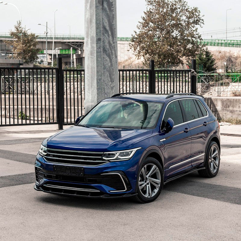 Oneway Frontspoiler passend für Volkswagen Tiguan II R/R-Line Facelift 2020-2024 inkl. Allspace - Schwarz glänzend