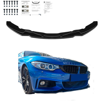 Oneway Frontspoiler passend für BMW 4er F32/F33/F36 M-Pack 2013-2019 - Version 2 - Schwarz glänzend