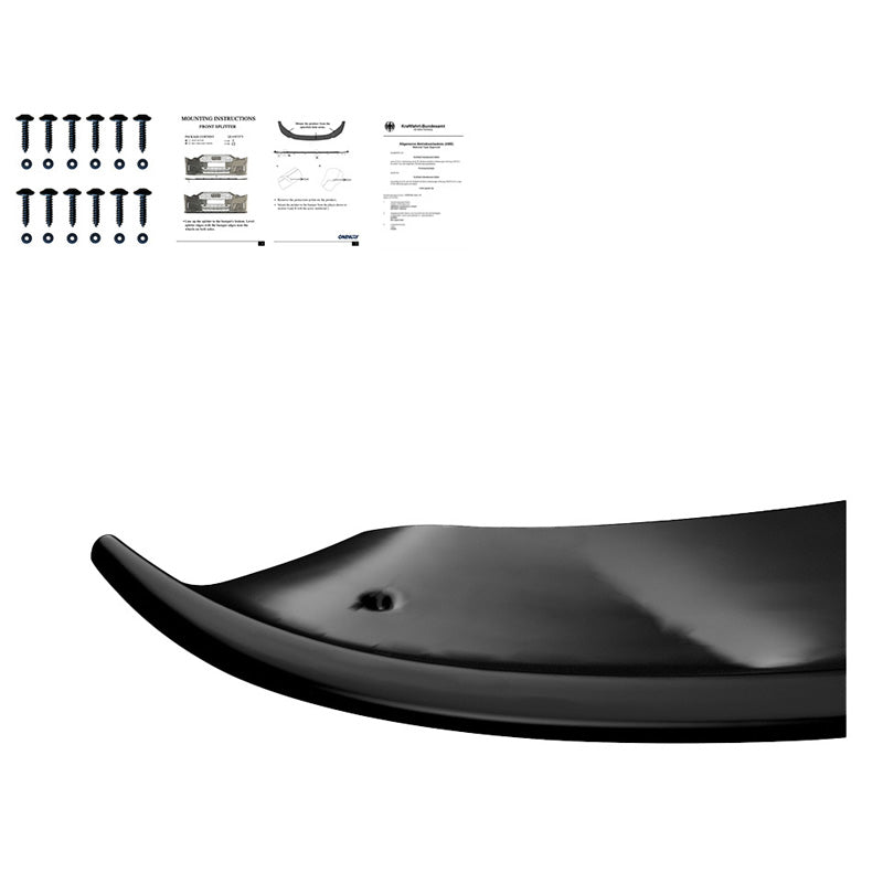 Oneway Frontspoiler passend für Tesla Model 3 2017-2024 - Schwarz glänzend