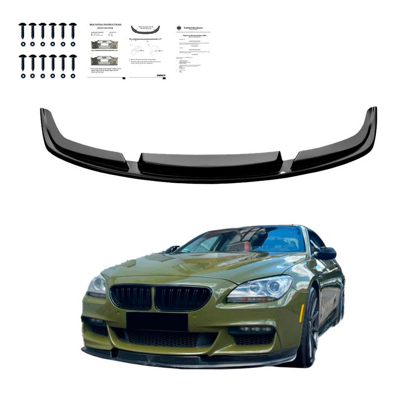 Oneway Frontspoiler passend für BMW 6er F06/F12/F13 Facelift M-Pack 2013-2018 - Schwarz glänzend