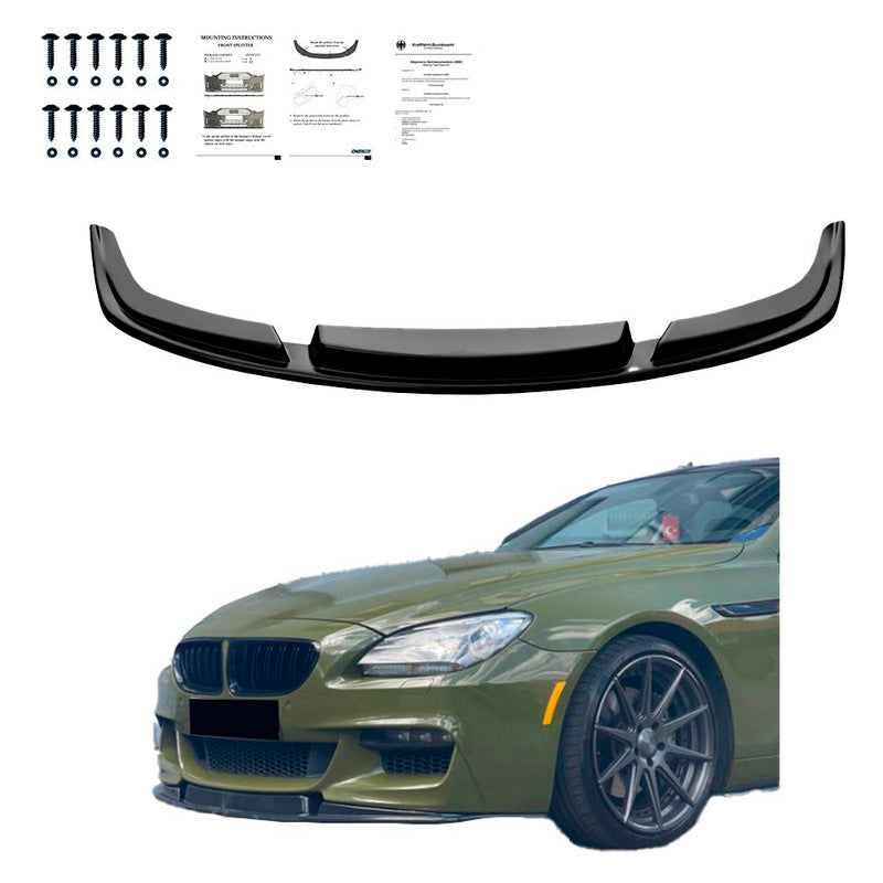 Oneway Frontspoiler passend für BMW 6er F06/F12/F13 Facelift M-Pack 2013-2018 - Schwarz glänzend