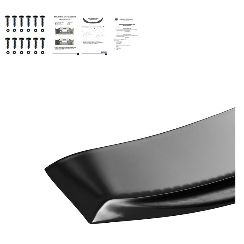 Oneway Frontspoiler passend für BMW 6er F06/F12/F13 Facelift M-Pack 2013-2018 - Version 2 - Schwarz glänzend