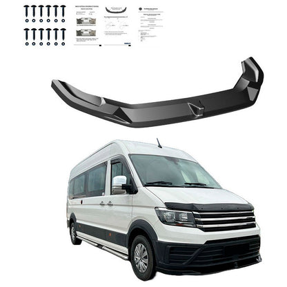 Oneway Frontspoiler passend für Volkswagen Crafter MK2 2016- & MAN TGE MK1 PreFacelift 2016- - Version 2 - Schwarz glänzend