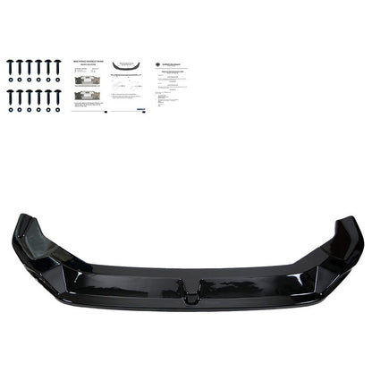 Oneway Frontspoiler passend für Volkswagen Crafter MK2 2016- & MAN TGE MK1 PreFacelift 2016- - Version 2 - Schwarz glänzend