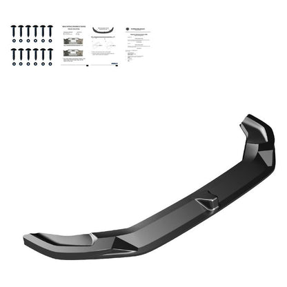 Oneway Frontspoiler passend für Volkswagen Crafter MK2 2016- & MAN TGE MK1 PreFacelift 2016- - Version 2 - Schwarz glänzend