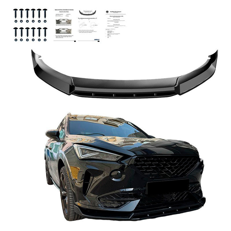 Oneway Frontspoiler passend für Cupra Formentor 2020-2024 exkl. VZ5 - Schwarz glänzend