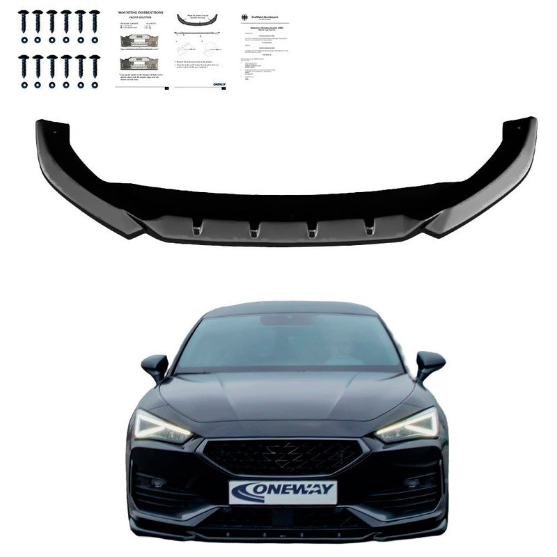 Oneway Frontspoiler passend für Cupra Leon HB/ST 2020-2024 - Schwarz glänzend