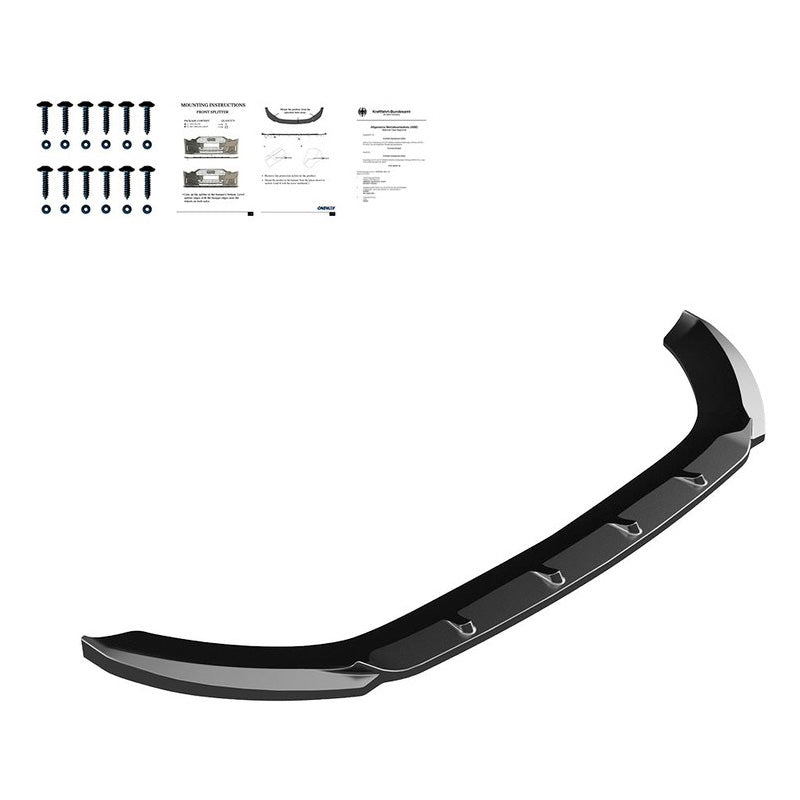 Oneway Frontspoiler passend für Seat Leon (5F) HB/SC/ST FR/Cupra 2013-2016 - Version 2 - Schwarz glänzend
