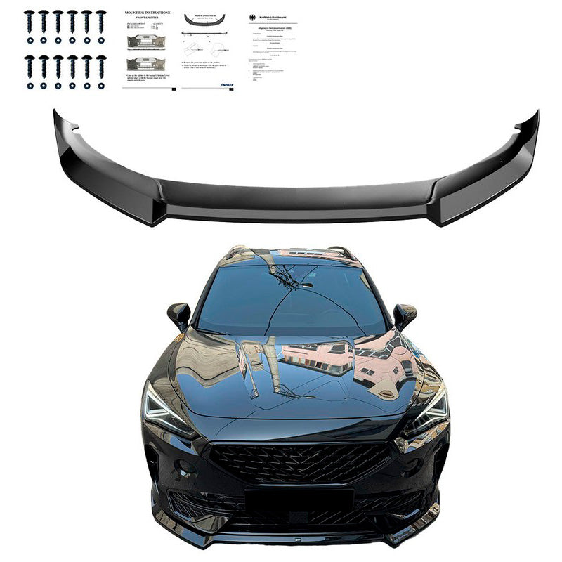 Oneway Frontspoiler passend für Cupra Formentor 2020-2024 exkl. VZ5 - Version 2 - Schwarz glänzend