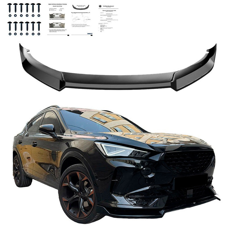 Oneway Frontspoiler passend für Cupra Formentor 2020-2024 exkl. VZ5 - Version 2 - Schwarz glänzend