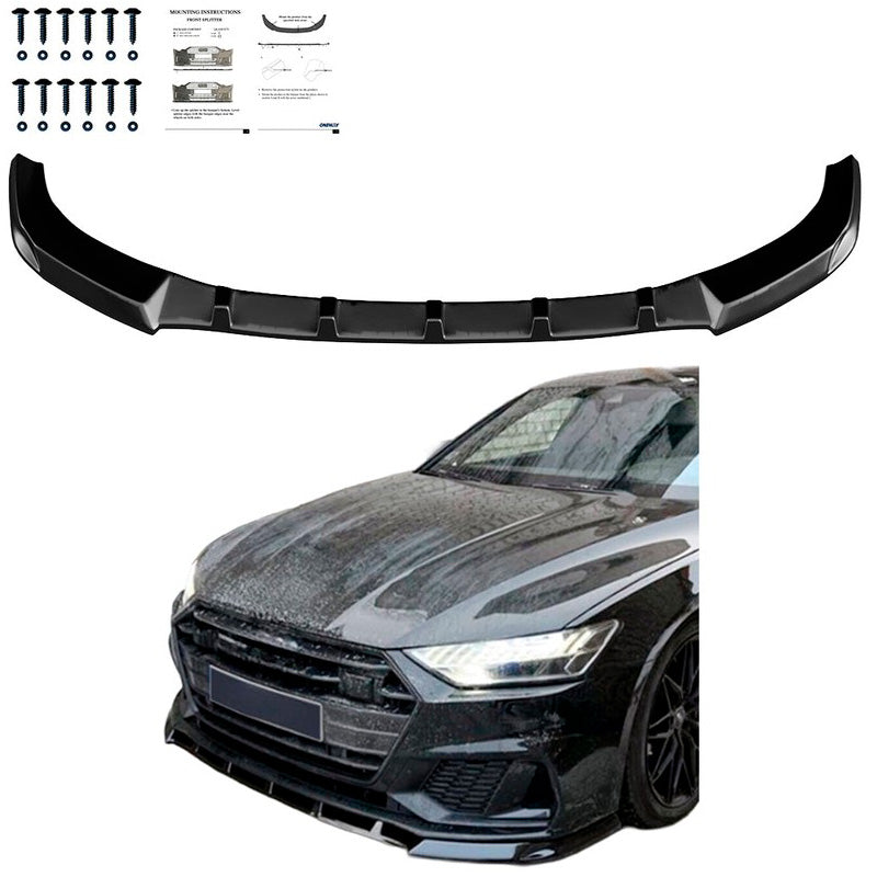Oneway Frontspoiler passend für Audi A7 S-Line/S7 C8 2018- - Schwarz glänzend
