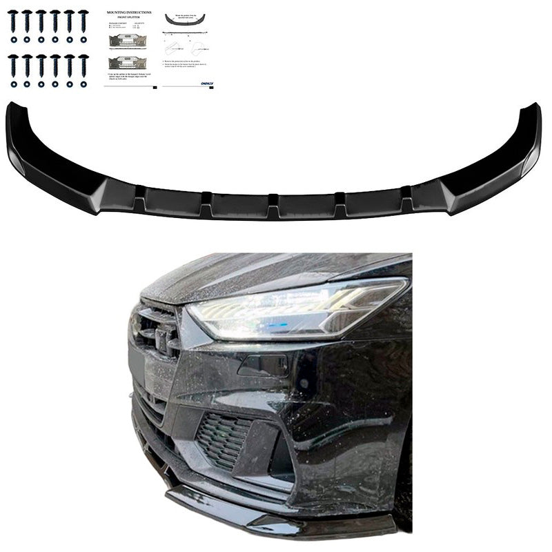 Oneway Frontspoiler passend für Audi A7 S-Line/S7 C8 2018- - Schwarz glänzend