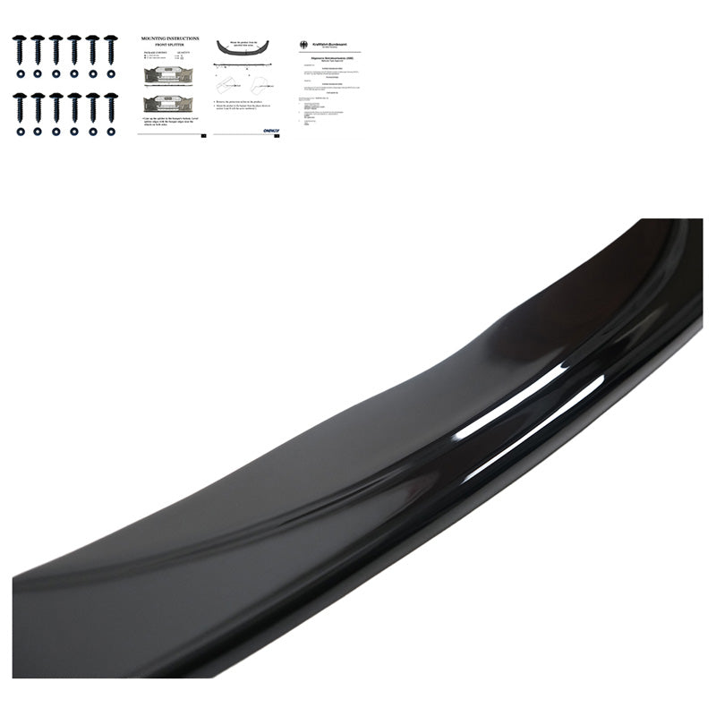 Oneway Frontspoiler passend für BMW 5er F10/F11 M-Pack 2011-2016 - Version 3 - Schwarz glänzend