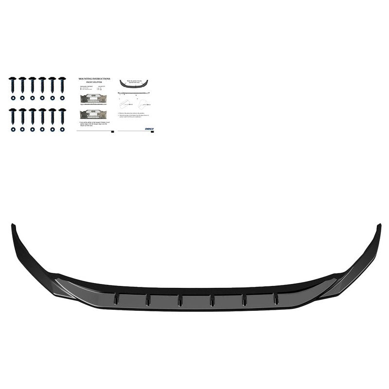 Oneway Frontspoiler passend für Audi A3 (8Y) Limousine/Sportback 2020-2024 exkl. S-Line/S3/RS3 - Schwarz glänzend