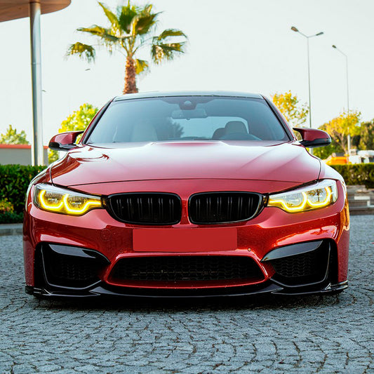 Oneway Front Flaps passend für BMW M3 F80 2014-2018 & M4 F82 2014-2021 - Schwarz glänzend