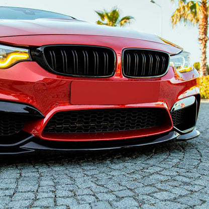 Oneway Front Flaps passend für BMW M3 F80 2014-2018 & M4 F82 2014-2021 - Schwarz glänzend