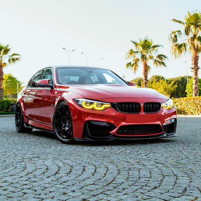 Oneway Frontspoiler passend für BMW M3 F80 2014-2018 & M4 F82 2014-2021 + Front Flaps - Schwarz glänzend