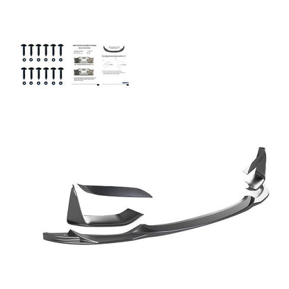 Oneway Frontspoiler passend für BMW M3 F80 2014-2018 & M4 F82 2014-2021 + Front Flaps - Schwarz glänzend