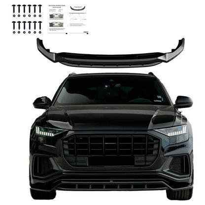 Oneway Frontspoiler passend für Audi Q8 S-Line & SQ8 MK1 2018-2023 - Schwarz glänzend