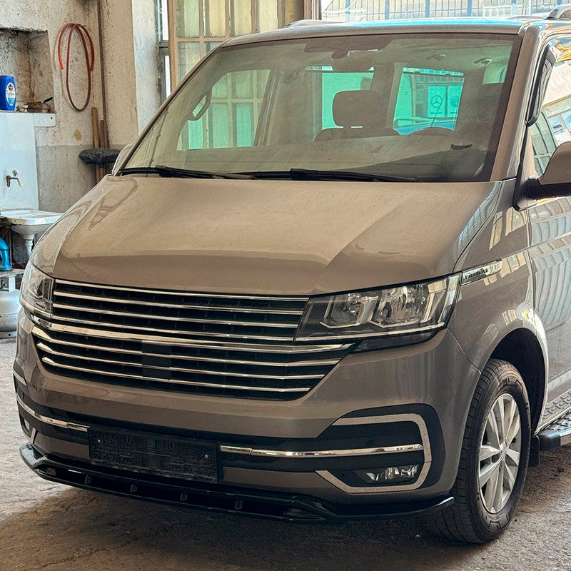 Oneway Frontspoiler passend für Volkswagen Transporter T6.1 2020-2022 - Version 5 - Schwarz glänzend