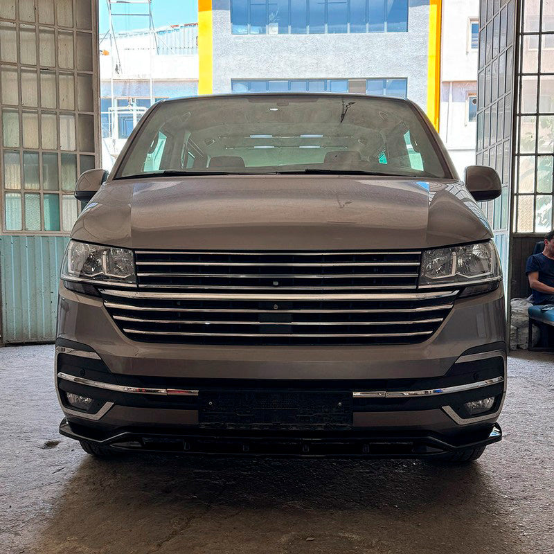 Oneway Frontspoiler passend für Volkswagen Transporter T6.1 2020-2022 - Version 5 - Schwarz glänzend