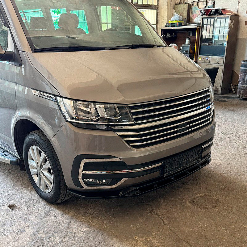 Oneway Frontspoiler passend für Volkswagen Transporter T6.1 2020-2022 - Version 5 - Schwarz glänzend