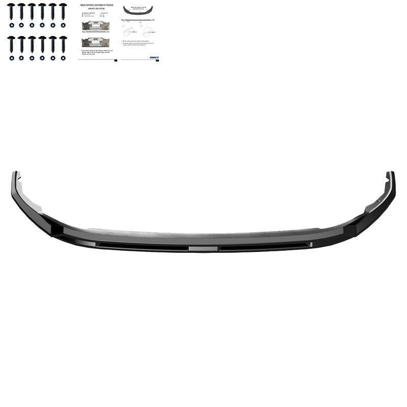 Oneway Frontspoiler passend für Volkswagen Transporter T7 2024- - Schwarz glänzend