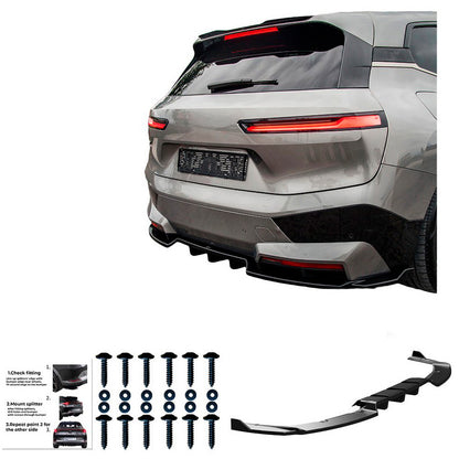 Oneway Heckschürzenansatz passend für BMW iX M-Pack i20 2021- - Schwarz glänzend