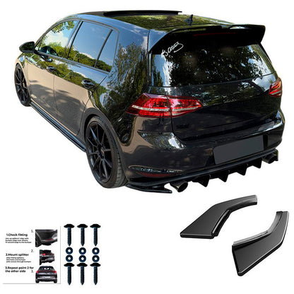 Oneway Heckschürzenansätze (Seitenteile) passend für Volkswagen Golf VII HB GTi/GTD 2013-2016 - Schwarz glänzend