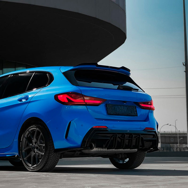 Oneway Heckschürzenansätze (Seitenteile) passend für BMW 1er F40 M-Pack/M135i 2019- - Schwarz glänzend
