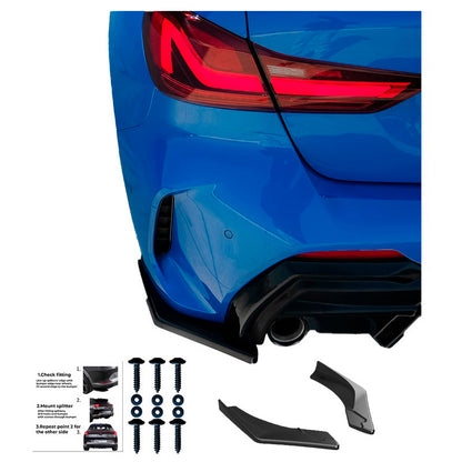 Oneway Heckschürzenansätze (Seitenteile) passend für BMW 1er F40 M-Pack/M135i 2019- - Schwarz glänzend