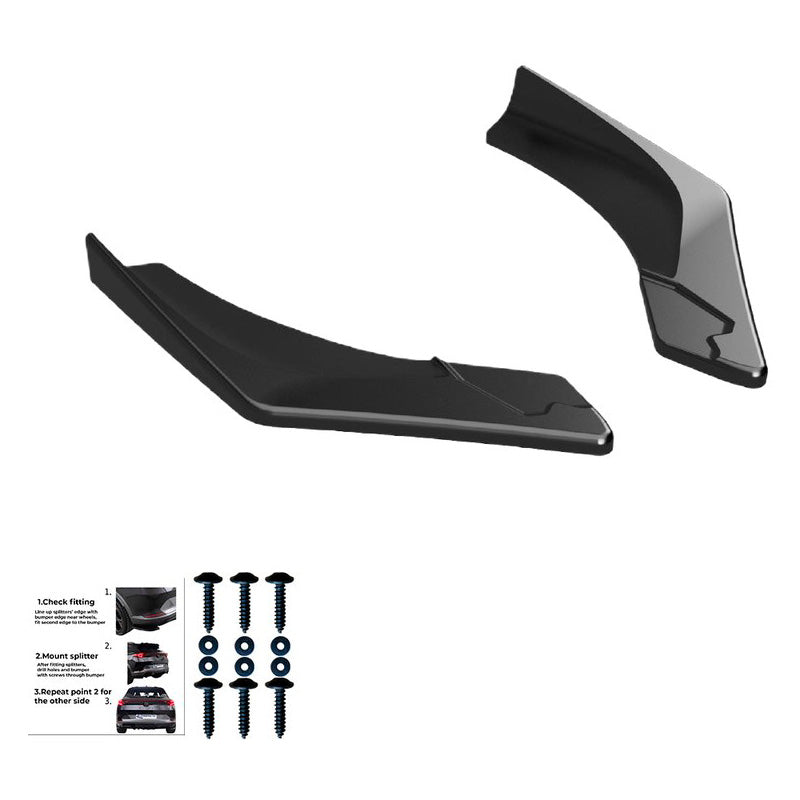 Oneway Heckschürzenansätze (Seitenteile) passend für BMW 1er F40 M-Pack/M135i 2019- - Schwarz glänzend