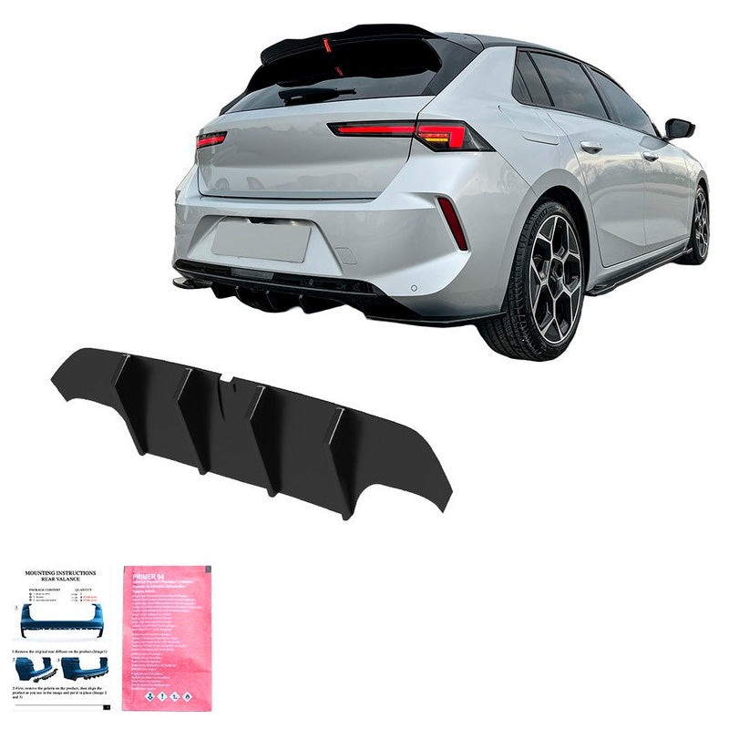 Oneway Heckdiffusor passend für Opel Astra L HB 5-türer 2021- - Schwarz glänzend
