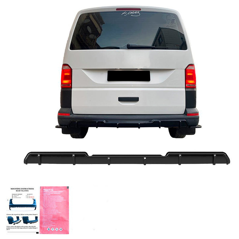 Oneway Heckdiffusor passend für Volkswagen Transporter T6/T6.1 2015-2022 - Schwarz glänzend