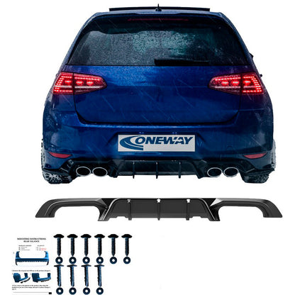 Oneway Heckdiffusor passend für Volkswagen Golf VII HB R 2013-2016 - Schwarz glänzend