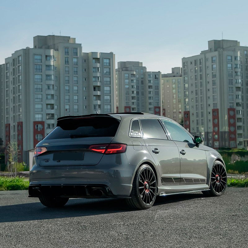 Oneway Heckdiffusor passend für Audi RS3 8V Sportback 2015-2016 - Schwarz glänzend