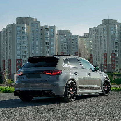 Oneway Heckdiffusor passend für Audi RS3 8V Sportback 2015-2016 - Schwarz glänzend