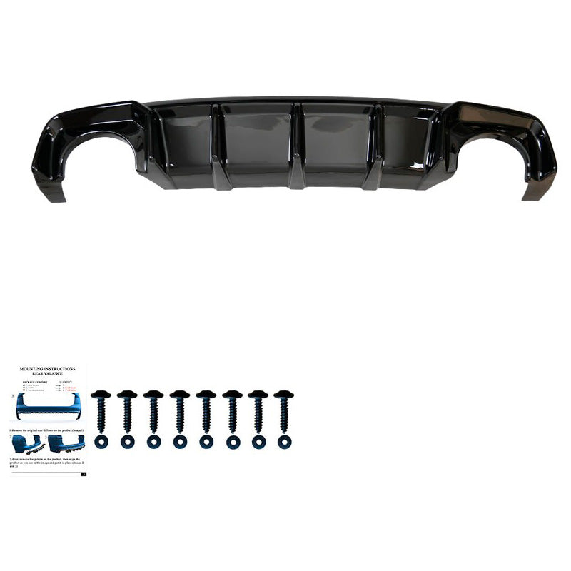 Oneway Heckdiffusor passend für Audi RS3 8V Sportback 2015-2016 - Schwarz glänzend