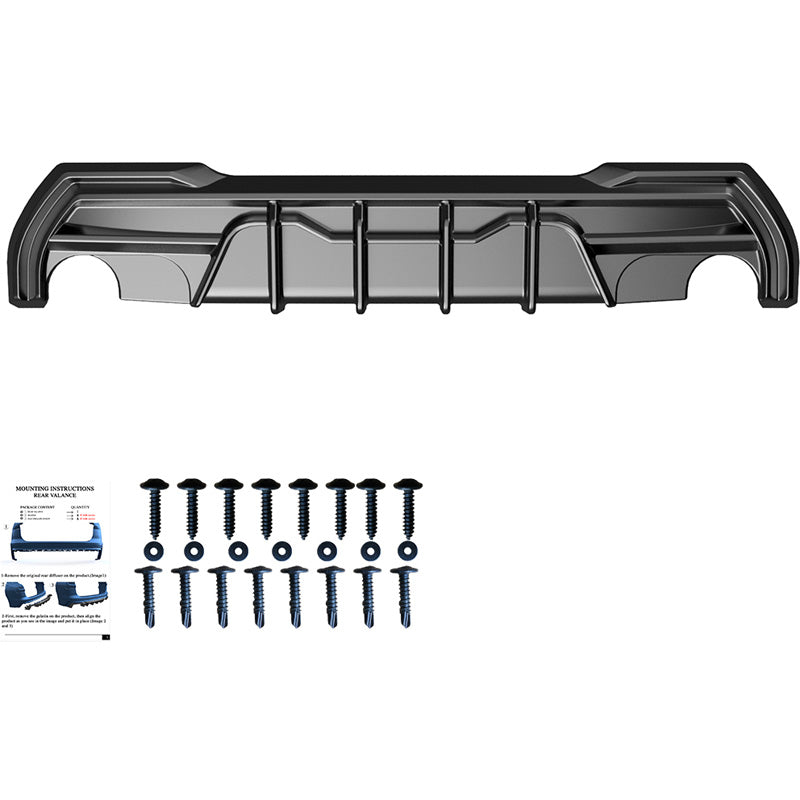 Oneway Heckdiffusor passend für BMW 1er F40 M-Pack/M135i (Einzelrohr links/rechts) 2019- - Schwarz glänzend
