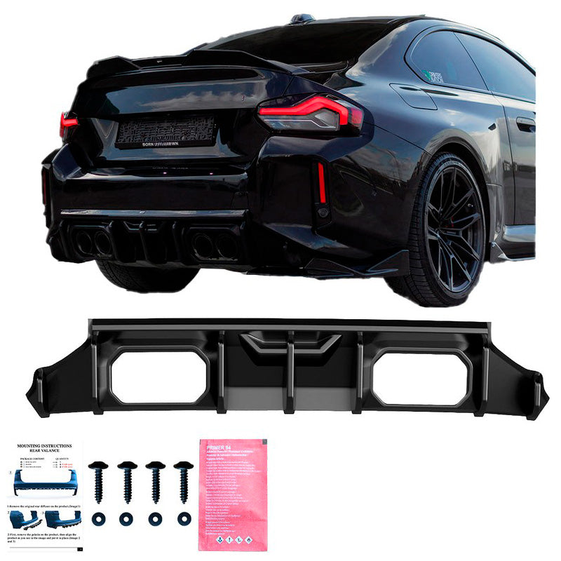 Oneway Heckdiffusor passend für BMW M2 G87 Coupe 2023- - Schwarz glänzend
