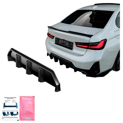 Oneway Heckdiffusor passend für BMW 3er G20/G21 M-Pack Facelift 2022- - Schwarz glänzend