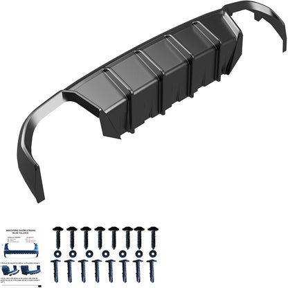 Oneway Heckdiffusor passend für BMW 4er G26 M-Pack/M440i 2021- (mit doppelrund oder ovalen Endrohren) - Schwarz glänzend