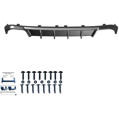 Oneway Heckdiffusor passend für BMW 4er G26 M-Pack/M440i 2021- (mit doppelrund oder ovalen Endrohren) - Schwarz glänzend