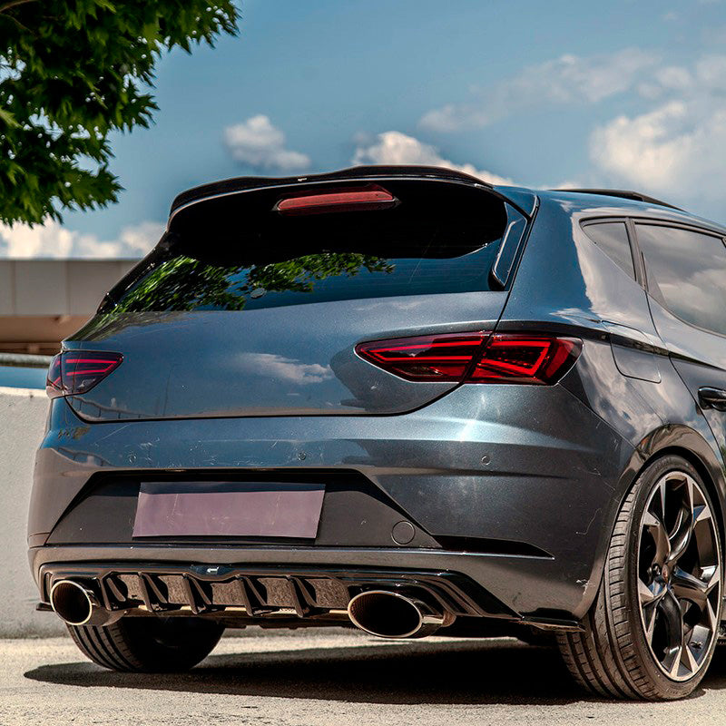 Oneway Dachspoiler (Cap) passend für Seat Leon (5F) HB Cupra 2013-2020 - Schwarz glänzend