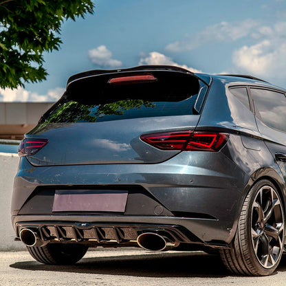 Oneway Dachspoiler (Cap) passend für Seat Leon (5F) HB Cupra 2013-2020 - Schwarz glänzend
