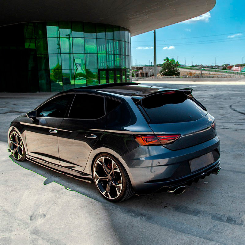 Oneway Dachspoiler (Cap) passend für Seat Leon (5F) HB Cupra 2013-2020 - Schwarz glänzend