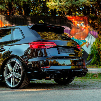 Oneway Dachspoiler (Cap) passend für Audi S3 Sportback 8V/8V Facelift 2013-2020 - Schwarz glänzend